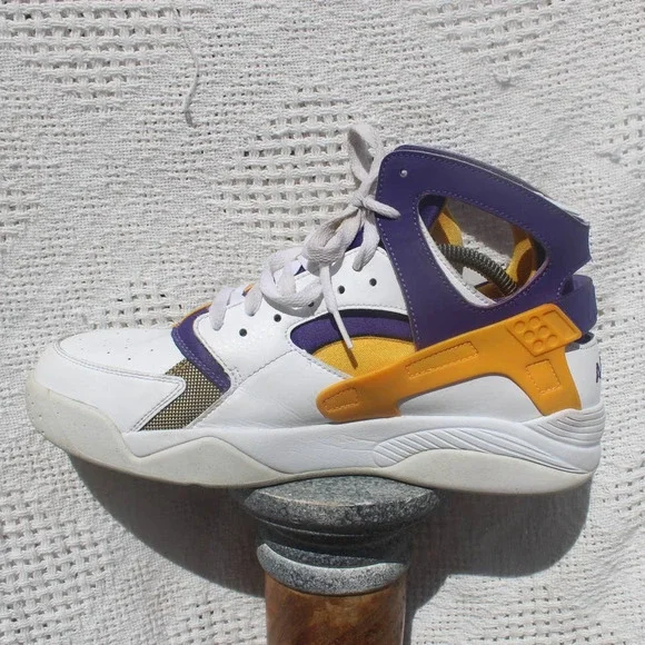 Nike Air Flight Huarache Lakers Size 9.5 705005-101 - Picture 3 of 10